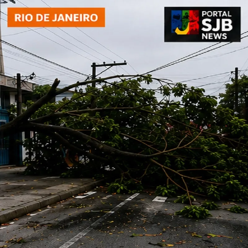 Vendaval deixa milhares sem energia e provoca transtornos no estado do Rio